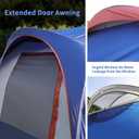 CAMPROS CP Camping Tent 10 Person Family Cabin Tent, 2 Room Water Resistant Waterproof Tent with Top Rainfly, 4 Large Mesh Windows, Double Layer, Easy Set Up, Portable with Carry Bag, 16ft x 9ft x72in
