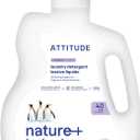 ATTITUDE Liquid Laundry Detergent, EWG Verified Laundry Soap, HE Compatible, Vegan and Plant Based Products, Cruelty-Free, Lavender, 40 Loads, 67.6 Fl Oz