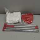 Spin Mop Head, Base, Handle Replacement for O-Ceda EasyWring Microfiber Spin Mops, 2 Microfiber Mop Refills, 1 Triangle Head Cover and 30-58in Handle Set Combo (White(1 Tank System))