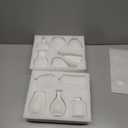 White Ceramic Bud Vase Set of 11, Small Vases for Pampas Grass, Flowers, Mini Vases for Modern Home Decor, Minimalist Decor, for Living Room, Dining Table & Shelves