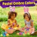 stargo 8 Pack - Plastic Easter Eggs Empty 3.2 Large Plastic Eggs Fillable for Easter Egg Hunt, Easter Egg Basket, Party Favor, Surprise Egg. Set of Multicolored Ombre Pastel Eggs