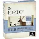 EPIC Venison Sea Salt & Pepper Bars, Keto Friendly, Gluten Free, 4 ct, Best By: 12/16/2025