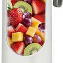 Portable Personal Electric Blender500ML Portable Shakes and Smoothies Blender12 Blades USB Rechargeable Small BlendersMixingCompactConvenient and Versatile(White)