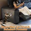 Cat Scratch Furniture Protector - Design for Leather Couch, 157"x11.8" Clear Couch Protector from Cat Claws, Thickened Anti-Scratch Adhesive Roll, Cuttable & Residue-Free, No Pins
