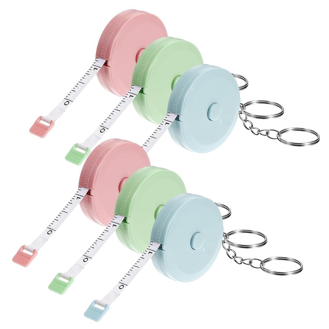 6 Pack Measuring Tape for Body, 79 Inch/2M Tape Measure Soft Boby Measuring Tapes for Measurements, Retractable Fabric Tapes Measure with Keychain