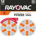 RAYOVAC Size 13 Hearing Aid Batteries (12 Pack) (Orange Tab)