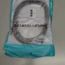 2 x 26FT 60W USB C to USB C Right Angle Fast Charging Cable,Long Cord Nylon Braided, Type C Charger Cord for,Apple-iphone 15,Sam-sung GalaxyS24 S23 S22 A15,iPad Pro/Air,Pixel 5/4 XL,One-Plus 8T,PS5 (Grey)