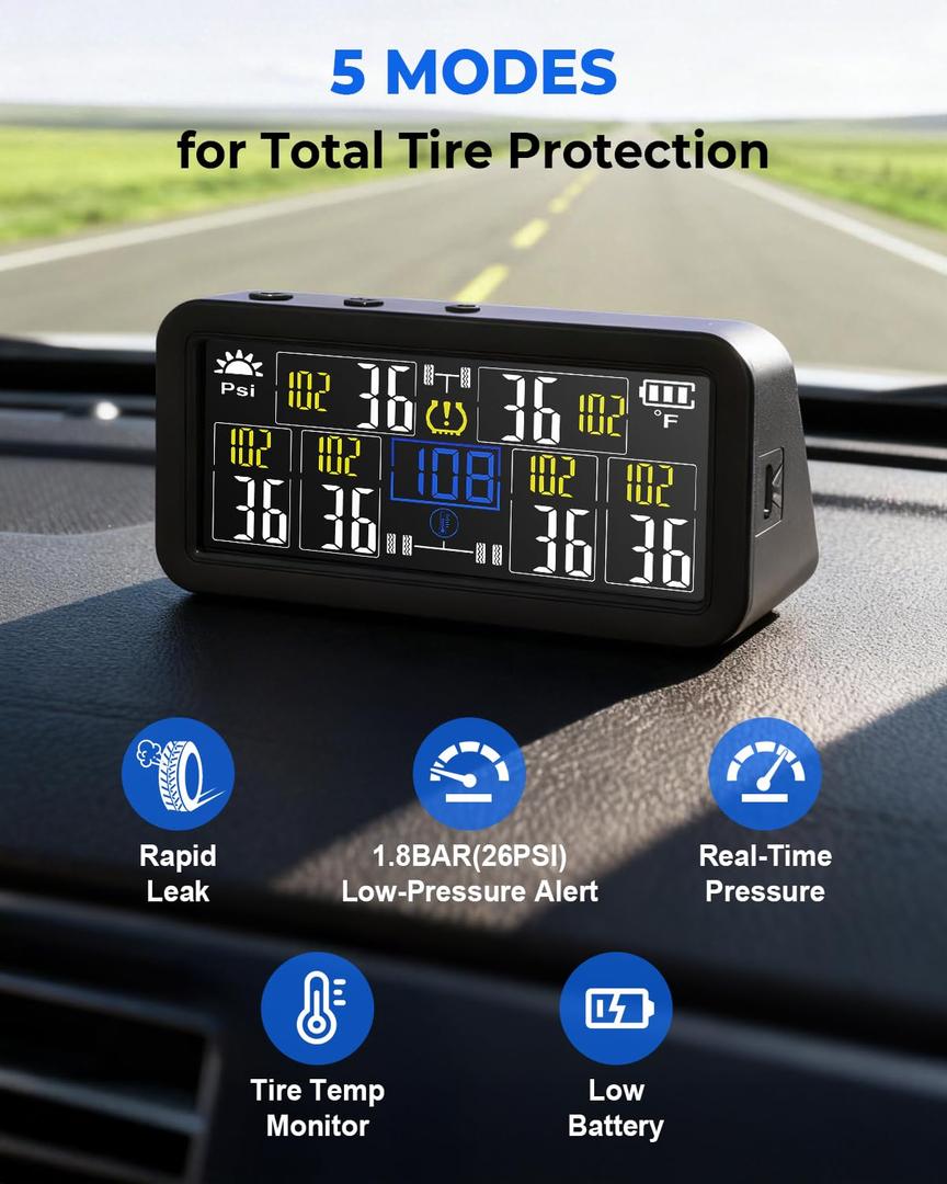 6-Wheel Tire Pressure Monitoring System 233
