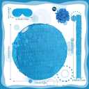 Blue Round Pinata with Stick Blindfold Confetti DIY Blank Pinata for Boys Kids Birthday Party Supplies Carnivals Halloween Christmas Decorations
