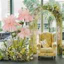 Large Artificial Flowers, 5.58ft Giant Standing Poppy Decorations, Handcrafted Huge Flowers for Wedding, Garden, Hotel, Office, Art Gallery& Shop Window Display (1, Pink-3)