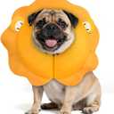 MIDOG Inflatable Dog Cone Collar, Cute Lion Mane Recovery Collar for Large Medium Dogs, Soft Blow-Up Donut Alternative After Surgery, Anti-Lick Protective Neck E-Collar (M, 12"-15")