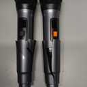 Karaoke Machine, Portable Bluetooth Karaoke Speaker with 2 Wireless Microphones, PA System for Adults Kids with LED Lights & Echo Adjustment, Supports TWS/TF/USB/AUX for Home Party (T03-2 MICS)