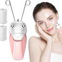 Pink Facial Threading Hair Removal Electric Women's, USB Rechargeable Electric Hair Removal Device, Faces Delicate Device Depilation for Fine Hairs on Face, Chin, Upper Lip, Arms