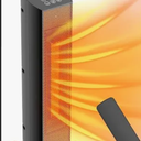 QOWETU Space Heater for Indoor Use with Remote - 70° Oscillating Tower Electric Heater, 24 Inchs, 12H Timer, 1500W Quiet PTC Ceramic Heating with Thermostat, Fast Safety Heat for Office, Home, Bedroom