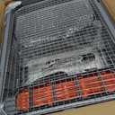Stainless Steel Rabbit Litter Box w Hay Feeder and Litter Scoop, 19.7 x 13.8 x 7.9 Inch Large Litterboxes w Raised Grid, High Sided Kiter (X-Large)