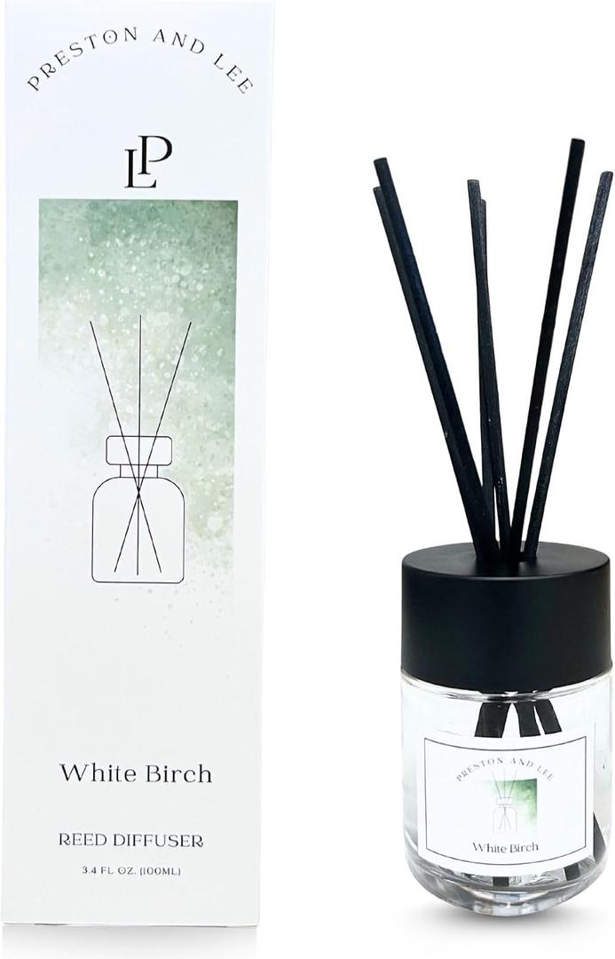 Reed Diffuser Set | 100 ml (3.4 fl oz) White Birch Scent | Reed Diffuser Set | Aromatherapy Diffusers | Reed Diffuser Oil for Home and Spa Fragrance