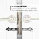 Kwikset Henley Interior Privacy Door Handle with Lock, Door Lever For Bathroom and Bedroom, Satin Nickel Reversible Keyless Turn Lock, with Microban Protection (1 Pack)