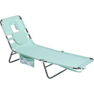 SUNNYFEEL Beach Lounge Chair, Backpack Reclining Beach Chairs Lay Flat, Sun Face Down Tanning Chair, Folding Camping Chairs Portable Camp Cot with Backpack Straps for Outdoor/Picnic/Lawn