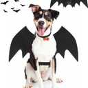 5 x Halloween Dog Bat Wings Costume, Pet Halloween Cosplay Party Dress Up Clothes with Pumpkin Bells for Dogs and Cats (Medium)