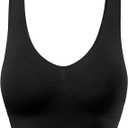 Sports Bras for Women, Seamless Comfortable Yoga Bra with Removable Pads, Black XXL