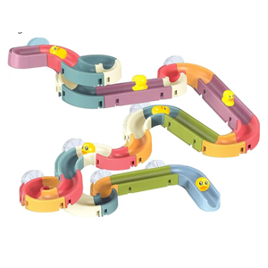 48PCS Toddler Bath Toys for Kids Ages 3-5,DIY Duck Slippery Slide Track Baby Bath Tub Toys with Suction Cups, for Baby Infant Boys Girls Bath Time Ages 2 3 4 5 6 7 8Years Old