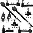 SCITOO 10-PC SET Suspension Kit For Chevrolet Colorado For GMC Canyon For Isuzu i-280 Front Sway Bar End Link,Inner Tie Rod End,Lower Ball Joint,Outer Tie Rod End,Upper Ball Joint