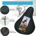 Geronmine Gel Bike Seat Cover Padded Bicycle Saddle Covers for Women & Men, Most Comfortable Exercise Bike Seat Cushion Cover, Soft for Spin Indoor Outdoor Cycling Class Mountain Stationary Bikes