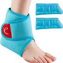Comfytemp Ankle Ice Pack Wrap Brace for Swelling, Foot Pain Relief, 2 Gel Packs for Injuries Reusable, Hot Cold Compress Therapy for Plantar Fasciitis Relief, Heel Spur, Achilles Tendonitis, Swelling