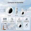4-Pack Smart Tracker Tags [Apple MFi Certified] Bluetooth Tracker Tags Item Finder Works with Apple Find My (iOS Only) Worldwide Tracking Waterproof Key Finder Locator for Luggage Wallet Pets Dogs
