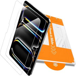 PandaShield 2 Pack Screen Protector for iPad Pro 13 inch (M5/M4 2025/2024) - 9H+ Tempered Glass, Easy-Install Box Included, Bubble-Free, HD Clarity, Scratch Resistant, Apple Pencil Compatible