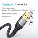AINOPE 2 Pack USB Extensions Cable High Speed USB 3.0 Extension Cord Type A Male to Female Sturdy Braided Material Fast Data Transfer Compatible with USB Keyboard,Mouse,Flash Drive,Black,3.3FT+6.6FT
