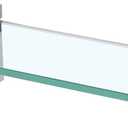 KES Bathroom Tempered Glass Shelf 14" 8MM-Thick Wall Mount Rectangular, Polished Chrome Bracket, BGS3201S35