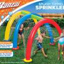 BANZAI Splash Tunnel Sprinkler, Length: 82 in, Width: 76 in, Height: 50 in, Inflatable Outdoor Backyard Splash Toy