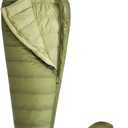 ATEPA Elements 450 Down Mummy Sleeping Bag for Adults, 0 Degree 700FP Backpacking Ultralight Cold Weather Sleeping Bag with RDS Down & Recycled 15D Nylon Shell for Camping Hiking, ISO Limit 35F (Comfort: 42.8F , Limit: 33.8F, Green)