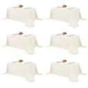 Fitable Elegant Rectangle Table Clothes, 6 Pack - 90 x 132 Inch, Ivory - Reusable and Washable Tablecloths, Polyester Fabric Table Covers for Wedding, Party, Banquet, Formal Events