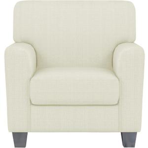 ZNSAYOTX 2 Piece Chair Covers for Living Room with Arms Anti Slip Super Stretch Arm Chair Slipcovers Sofa Armchair Slipcover Machine Washable Furniture Protector (Light Beige, Chair) (Small)