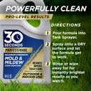 30 SECONDS Pro Mold and Mildew Stain Remover | Scrub Free | Brighter Results Instantly | Ready To Use Refill | 128 fl. oz. 