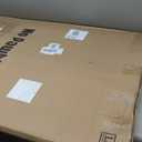 No Pawblems 55" Extra Tall Pet Gate with Adjustable Cat Door, 29-43" Auto Close Tall Dog Gate, NO Drilling Pressure Mounted for Doorways/Hallways, 1.37" Narrow Bar Spacing, White