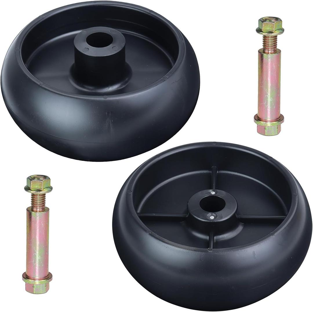 2 Pack GX10168 Deck Wheels for John Deere Replaces GX10168 Deck Wheels with Bolts, GX10168 Gauge Wheel for John Deere Z425, D170, D140, Z355E Tractors