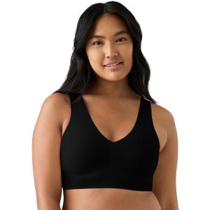True & Co Women's Wide Strap Plunge Bralette (Black)