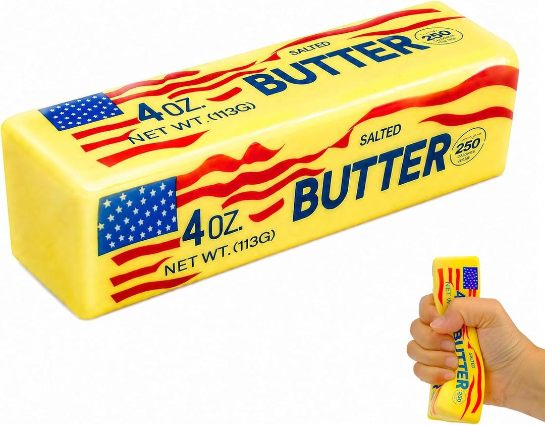2 x Slow Rising Butter Squishy, 2026 New Realistic Soft Butter Stick ,Butter Squishy Relief Fidget Toys,Slow Rebound Stress Relief Toy Gifts (1pcs-C)