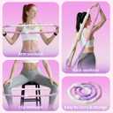 Weighted Spring Fitness Hoop, 4.4lb Soft Exercise Hoops for Adults Weight Loss, Foldable Hoops for Women Man, Waist Friendly Design, Portable Slimming Pilates Equipment for Home Workout