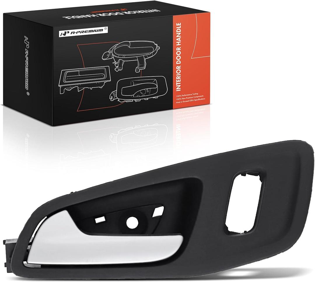 A-Premium Front Left Driver Side Interior Door Handle Compatible with Ford Escape 2013-2019, C-Max 2013-2018, Black Housing with Silver Lever, with Power Door Locks, Replace# CJ5Z-7822601-BB