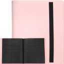 Uxcell 4 Pocket Trading Card Binder, PU Cover Card Collection Binder 160 Side Loading Card Binder Card Album Folder for TCG, Game Cards, Sports Cards(Pink)