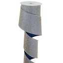 DINDOSAL Navy Blue and Gold Ribbon Wired 4" x 10 Yards Navy Blue with Champagne Gold Glitter Mesh Wired Ribbon for Christmas Tree Decoration, Wreaths and Garlands, Gift Wrapping, Home Decor,Crafts