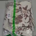 WOUVMA Extra Long Brown Shower Curtain Floral Cotton Linen Cottagecore Shower Curtain for Bathroom 90" L x 72" W