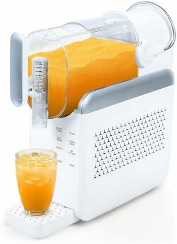 Slushie Machine for Home, Frozen Drink and Slushy Maker, 240W Fast Make Slushy 5-10 Minutes, No Ice Needed, 6 Preset Programs Slushie Maker with Auto Clean, Frozen Margaritas, Frappés, Milkshake (White)