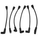 6Pcs 368-200-06 7mm Ignition Spark Plug Wire Set, Ignition Spark Plug Wire Harness Replacement for Mercury Mariner 40 150-200 HP (Black)