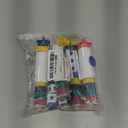 Ahoper Right Left Center Dice Game Prime Set Bundle with 3 Dices + 30 Chips - 4 Sets Assorted Colors. Round Tube Storage is Very Convenient for Travel. Easy to Store, Carry Around. (4 Pack)