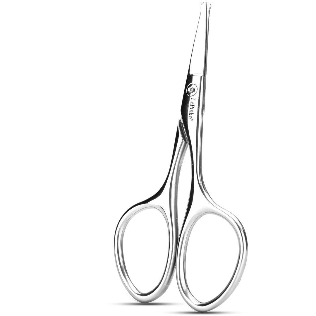 5 x Premium Facial Hair Small Grooming Scissors For Men Women - Eyebrow, Nose Hair, Mustache, Beard, Eyelashes, Ear Trimming Kit - Rounded Tips Blades